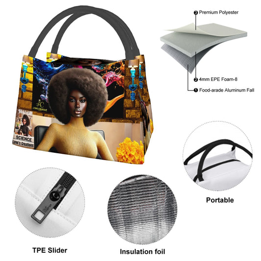 Lovely Imani - Rectangle Insulated Lunch Bag with Aluminum Film