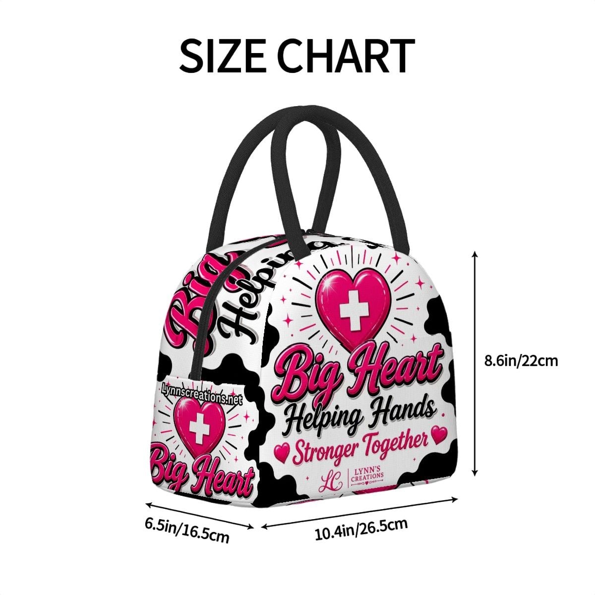 Big Hearts Helping Hands - Large Insulated Lunch Bag