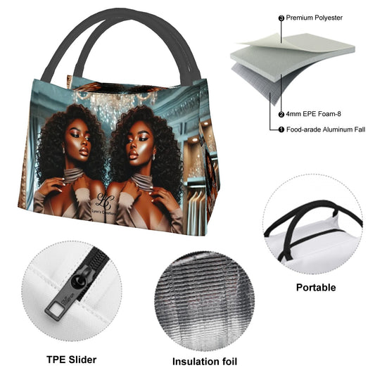 Beauty Within Dimond Dressing Room - Rectangle Insulated Lunch Bag with Aluminum Film