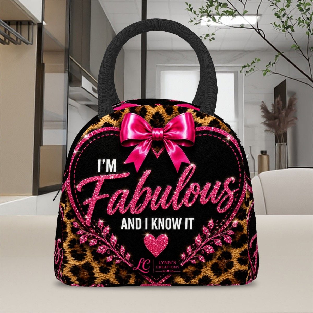 I'm Fabulous Leopard - Large Insulated Lunch Bag