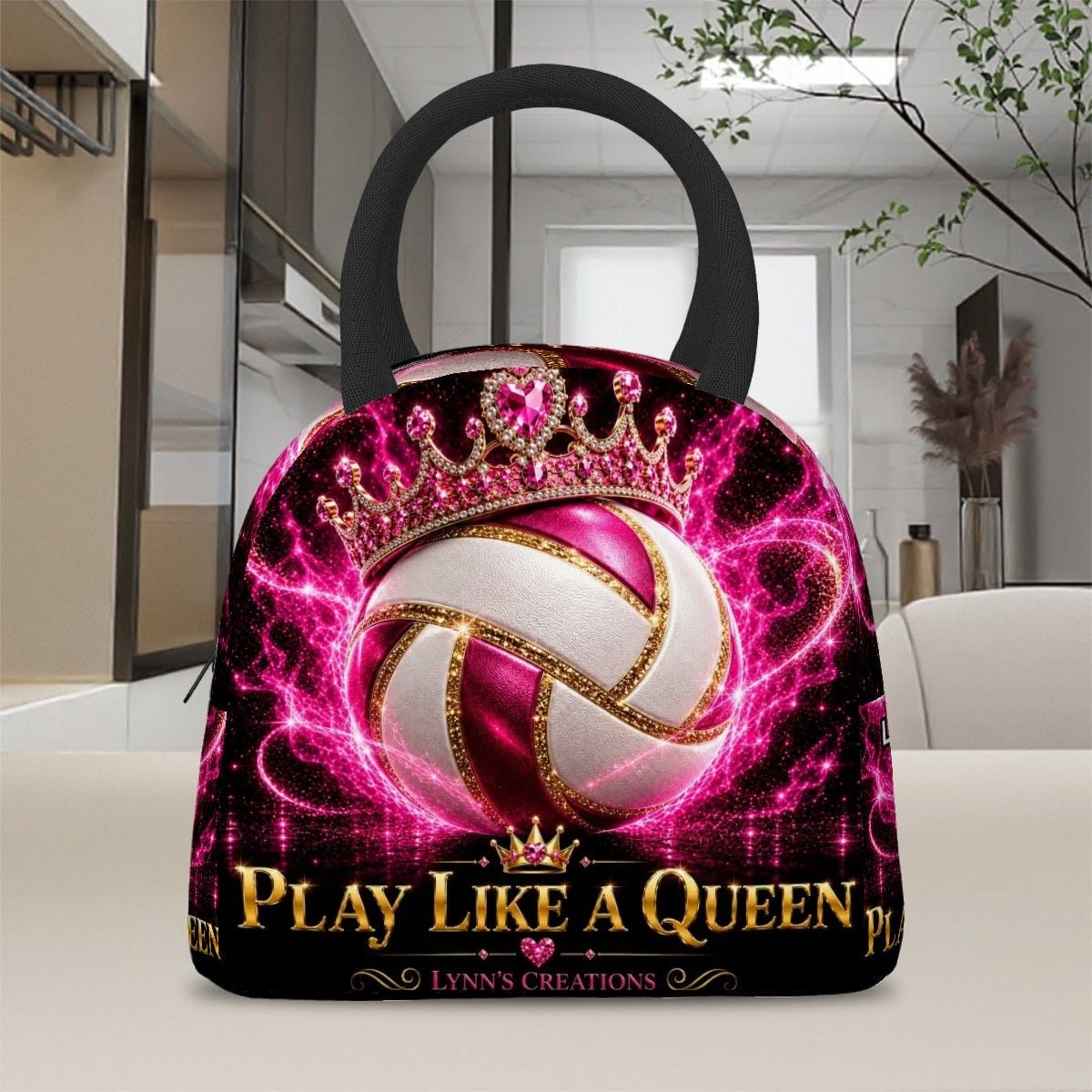 Play Like A Queen Soccer - Large Insulated Lunch Bag