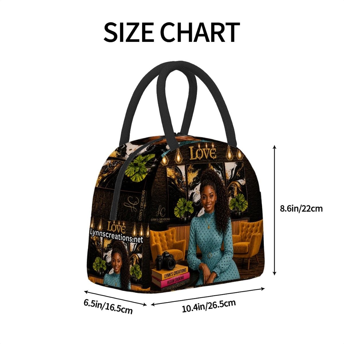 Ponytail Princess - Large Insulated Lunch Bag