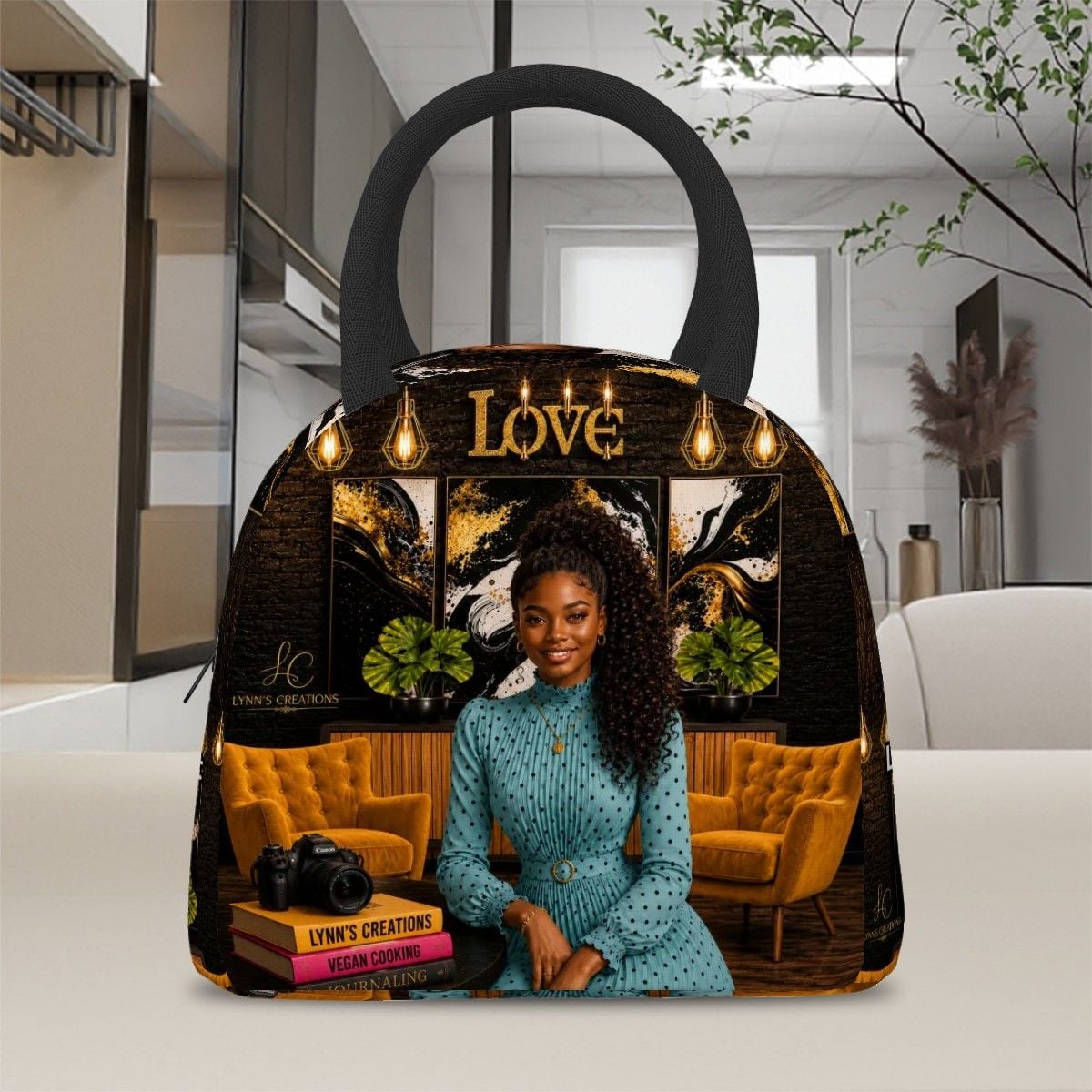 Ponytail Princess - Large Insulated Lunch Bag