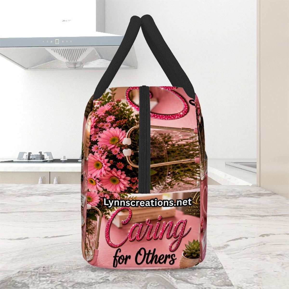 Caring For Others Pink - Large Insulated Lunch Bag